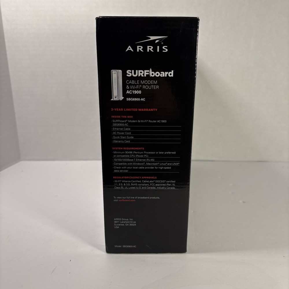 ARRIS SURFboard SBG6900-AC Cable Modem WiFi Router DOCSIS 3.0 AC1900 Dual Band - Picture 3 of 9